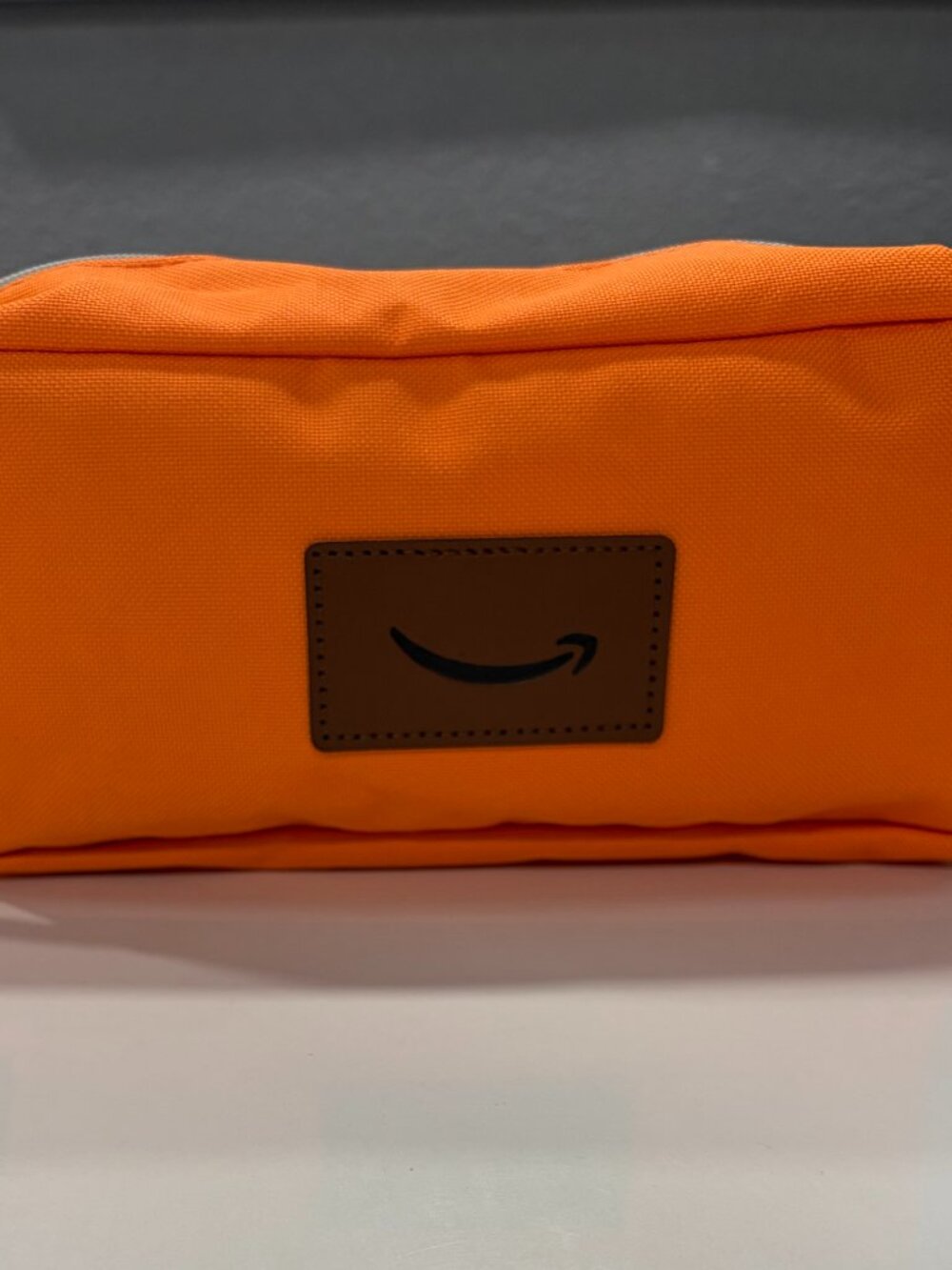 Amazon Autos Promotional Travel Toiletry Bag – Orange Canvas Zip Pouch – New